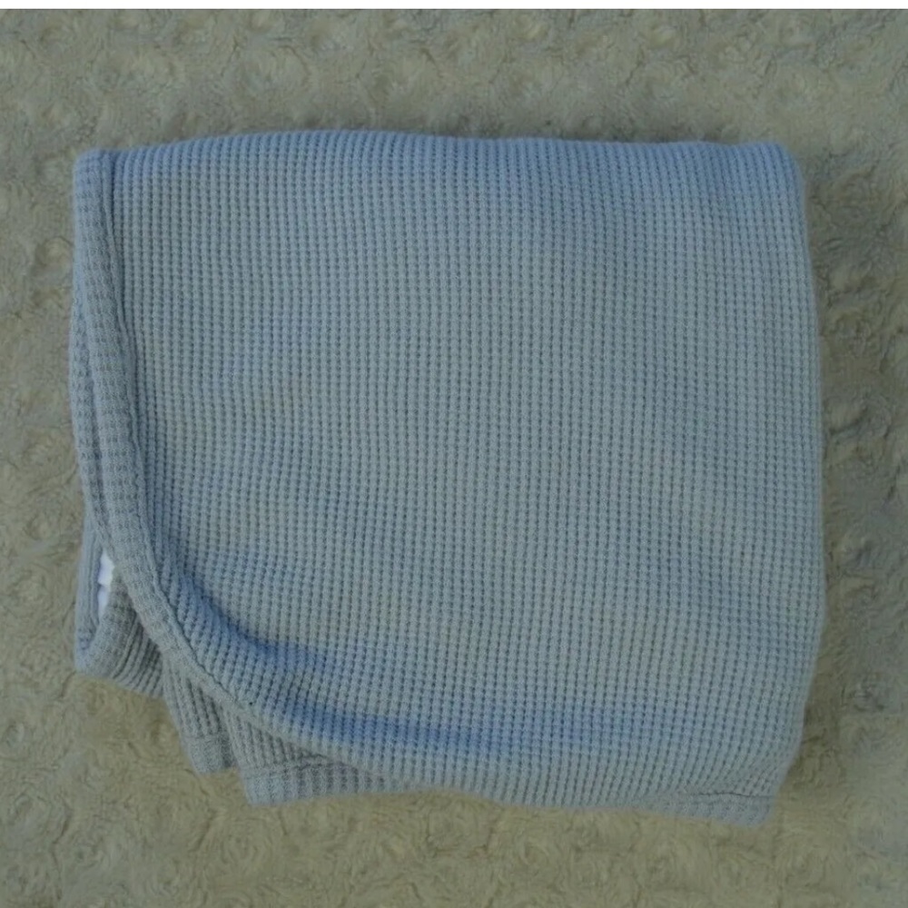 Parent's Choice Solid Gray Thermal Baby Blanket Waffle Weave Security Lovey